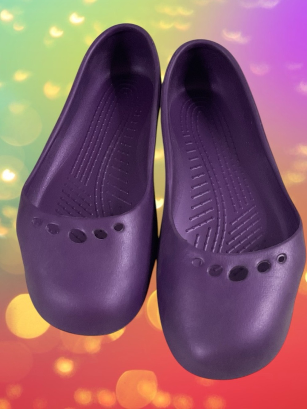 Crocs Ballet Flat Style Women’s Lightweight Purple Slip-On Size 6